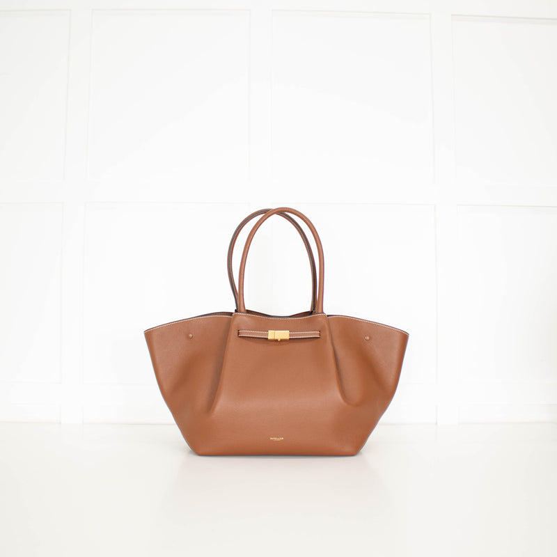 Demellier Tan Grain Leather New York Tote