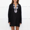 Valentino Black Silver Sequin Embellished Tunic