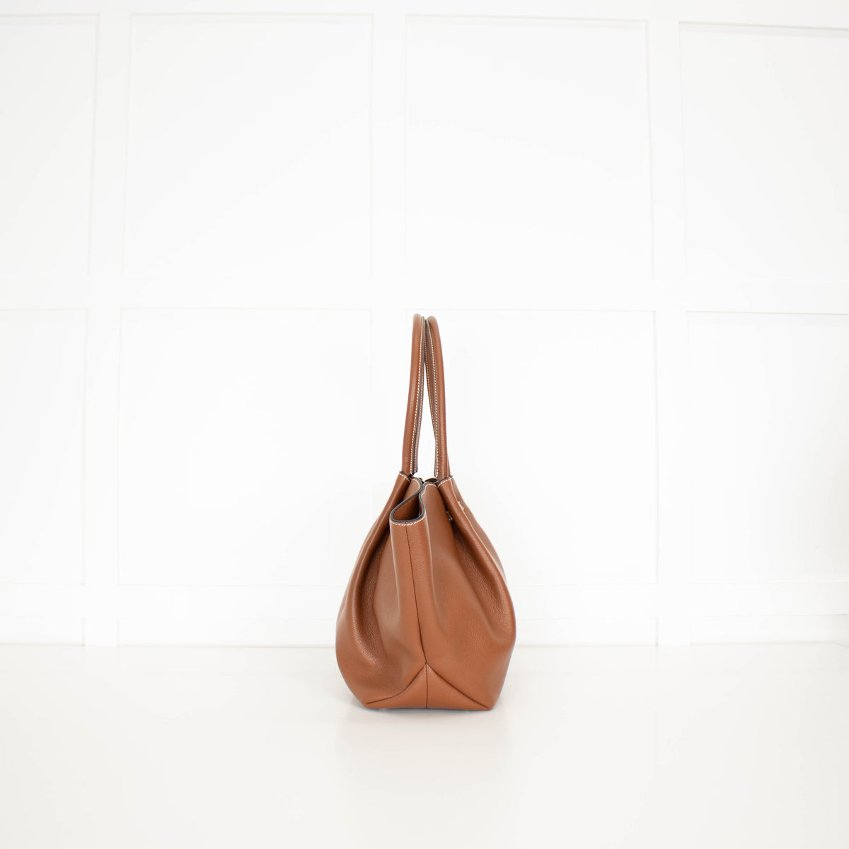 Demellier Tan Grain Leather New York Tote