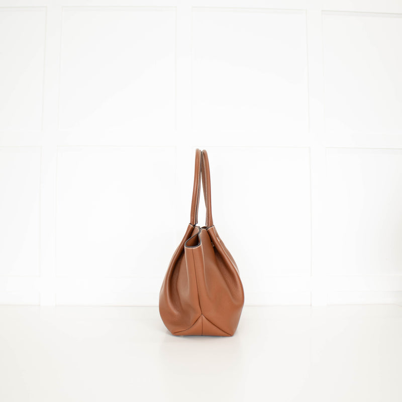 Demellier Tan Grain Leather New York Tote