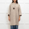 PIU PIU Oatmeal Coat With Giant Button