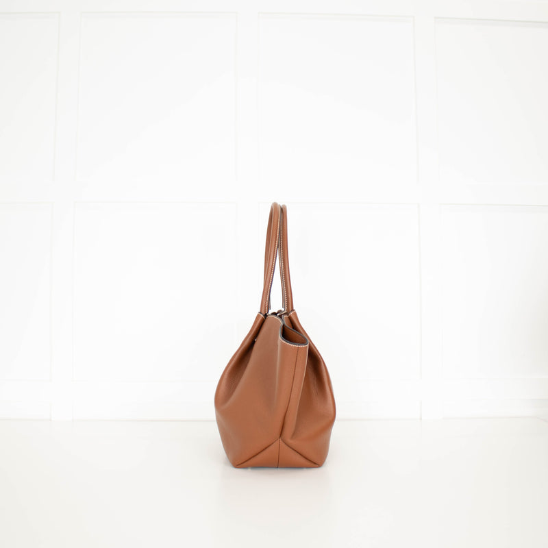 Demellier Tan Grain Leather New York Tote