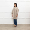 PIU PIU Oatmeal Coat With Giant Button