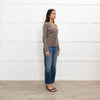 N. Peal Brown Cable Knit Cashmere Cardigan