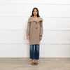 Marella Brown Coat With Funnel Neck