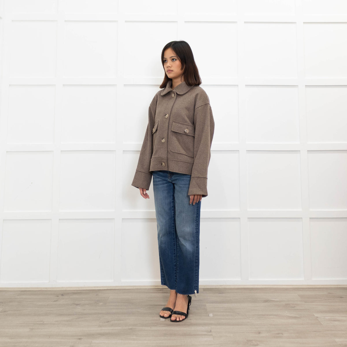 Neo Noir Brown Pitti Wool Mix Jacket