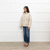 TreBarraBi Ivory Nylon Puffa Jacket