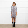 Equipment Grey Snake Pocket Front Shift Dress