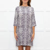 Equipment Grey Snake Pocket Front Shift Dress