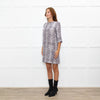 Equipment Grey Snake Pocket Front Shift Dress