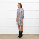 Equipment Grey Snake Pocket Front Shift Dress