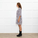 Equipment Grey Snake Pocket Front Shift Dress