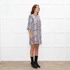 Equipment Grey Snake Pocket Front Shift Dress