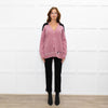 Prada Pink Black Logo Back Wool Oversized Cardigan