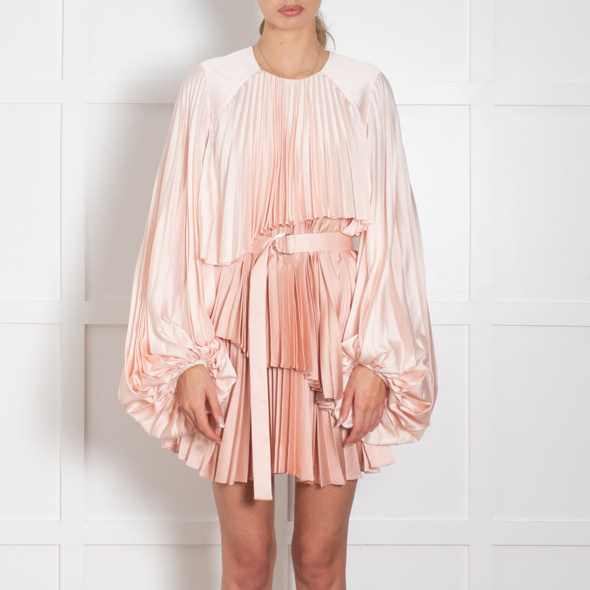 Acler Gradient Pink Pleated Dress