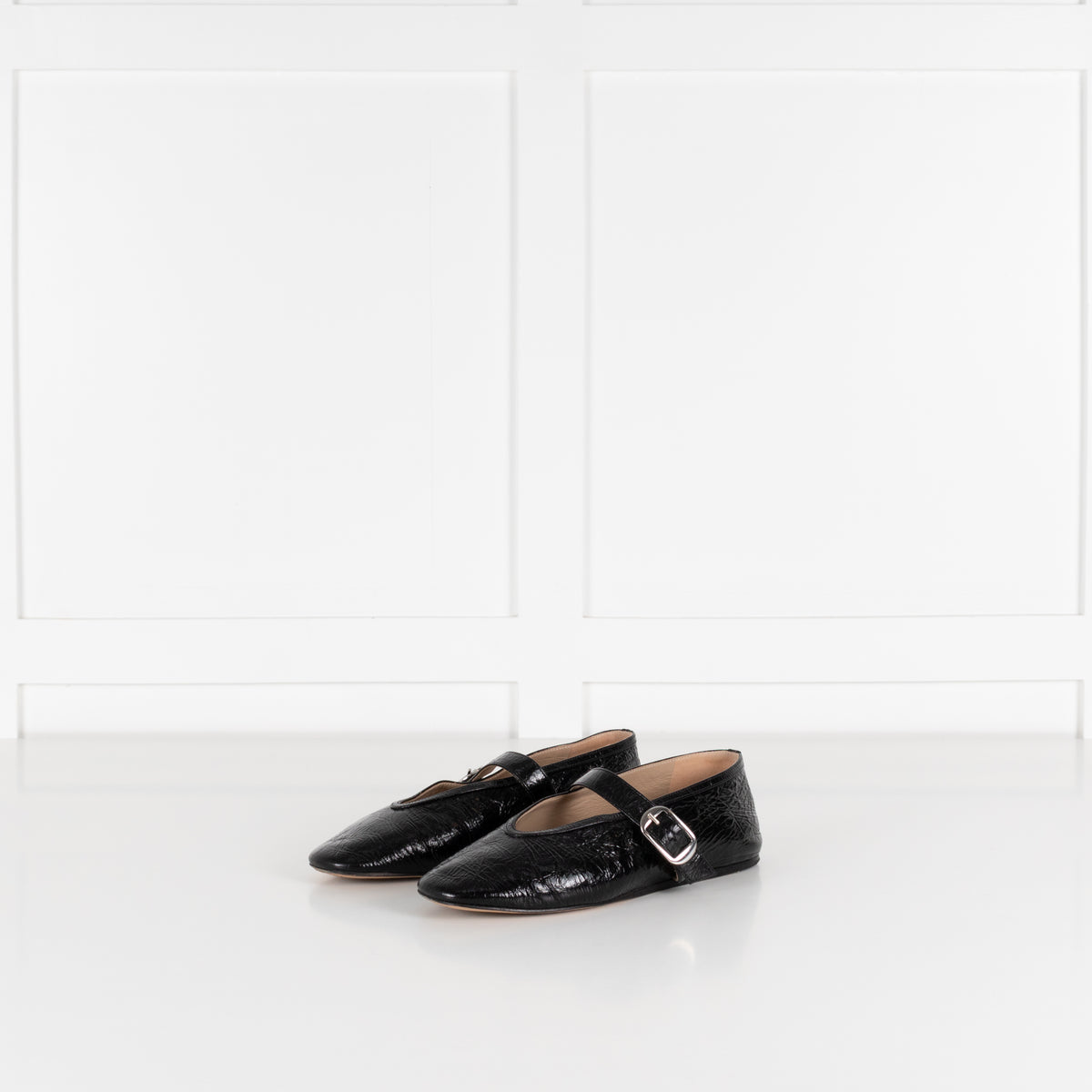 Le Monde Beryl Black Stella Patent Ballet Flats