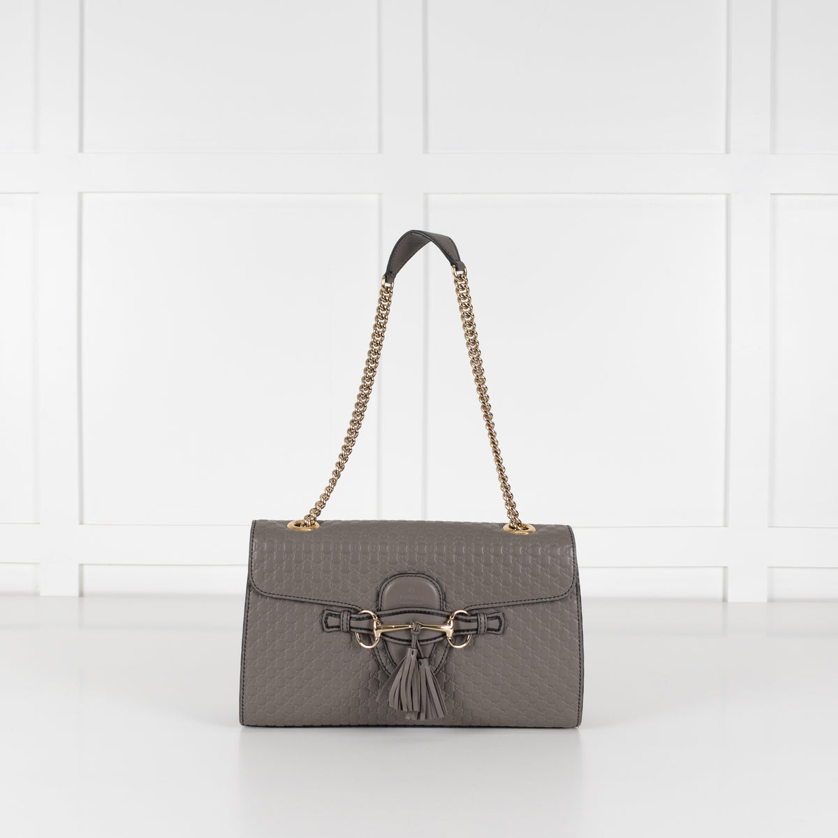 Gucci Grey Guccissima Leather Emily Medium Shoulder Bag