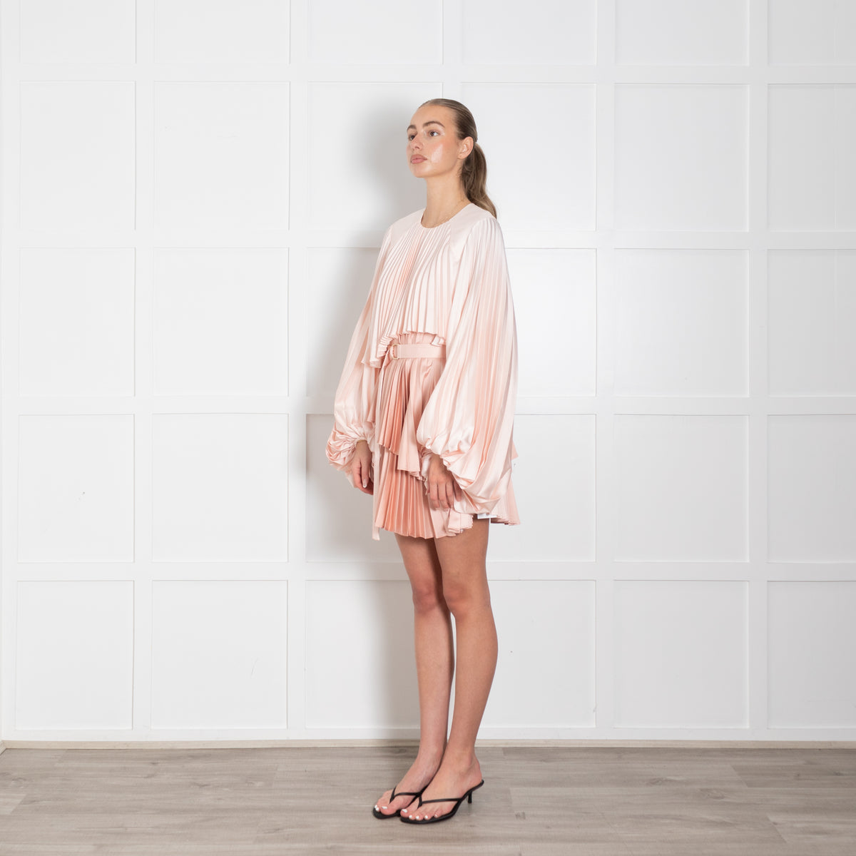 Acler Gradient Pink Pleated Dress