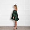 Bernadette Green Taffeta Oversized Off The Shoulder Short Dress