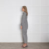 Christian Dior Black White Checkered Logo Print Jumpsuit