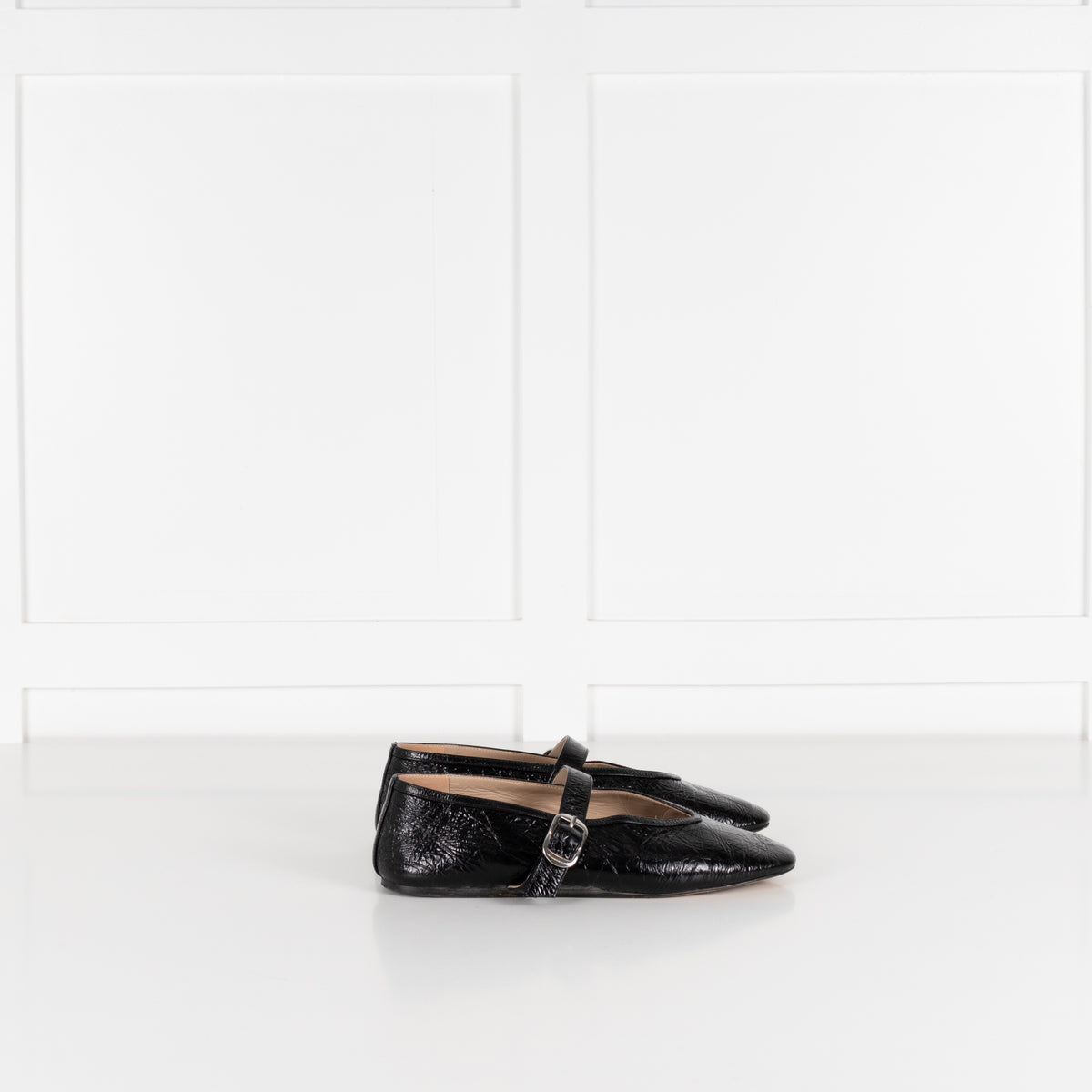 Le Monde Beryl Black Stella Patent Ballet Flats