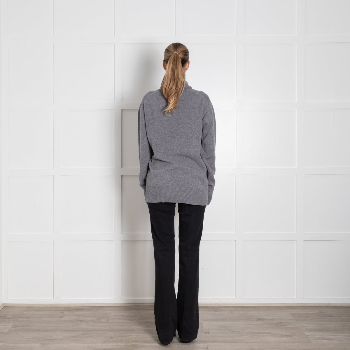 &Daughter Grey Wool Rollneck Jumper