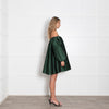 Bernadette Green Taffeta Oversized Off The Shoulder Short Dress