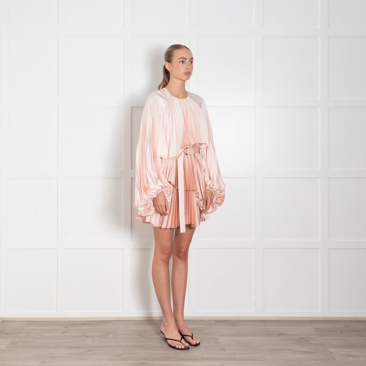 Acler Gradient Pink Pleated Dress