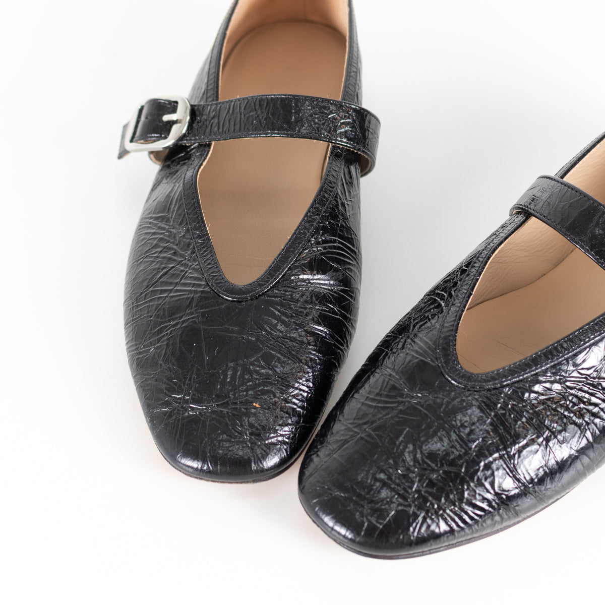Le Monde Beryl Black Stella Patent Ballet Flats