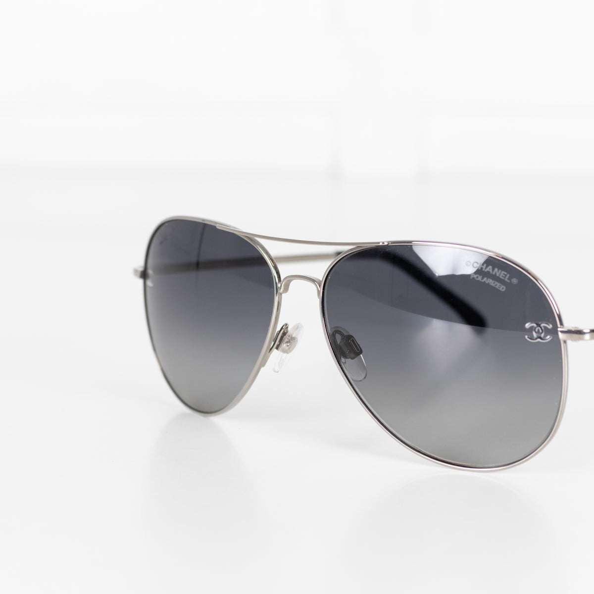 Chanel Aviator Sunglasses with Leather Arms
