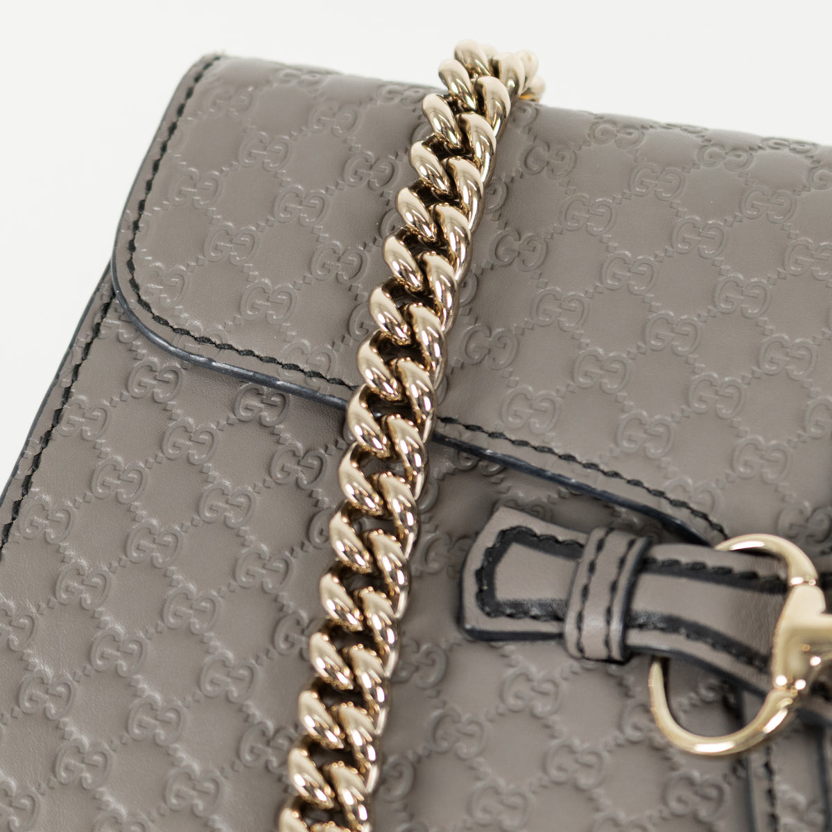 Gucci Grey Guccissima Leather Emily Medium Shoulder Bag