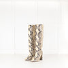 Paris Texas Snake Effect Block Heel Knee Boot