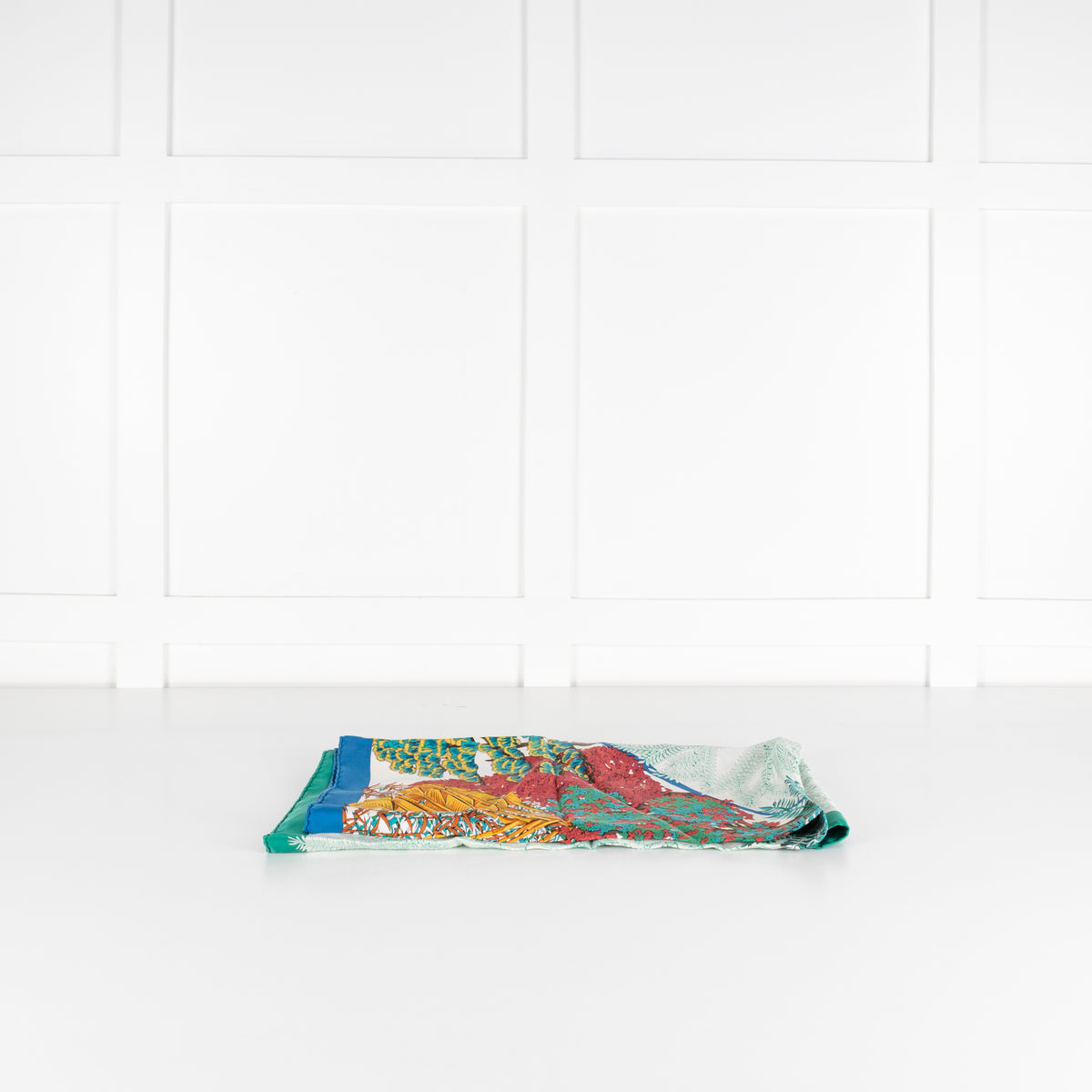Hermes Cream Multicolour Les Legendes De L'Abre Silk Scarf