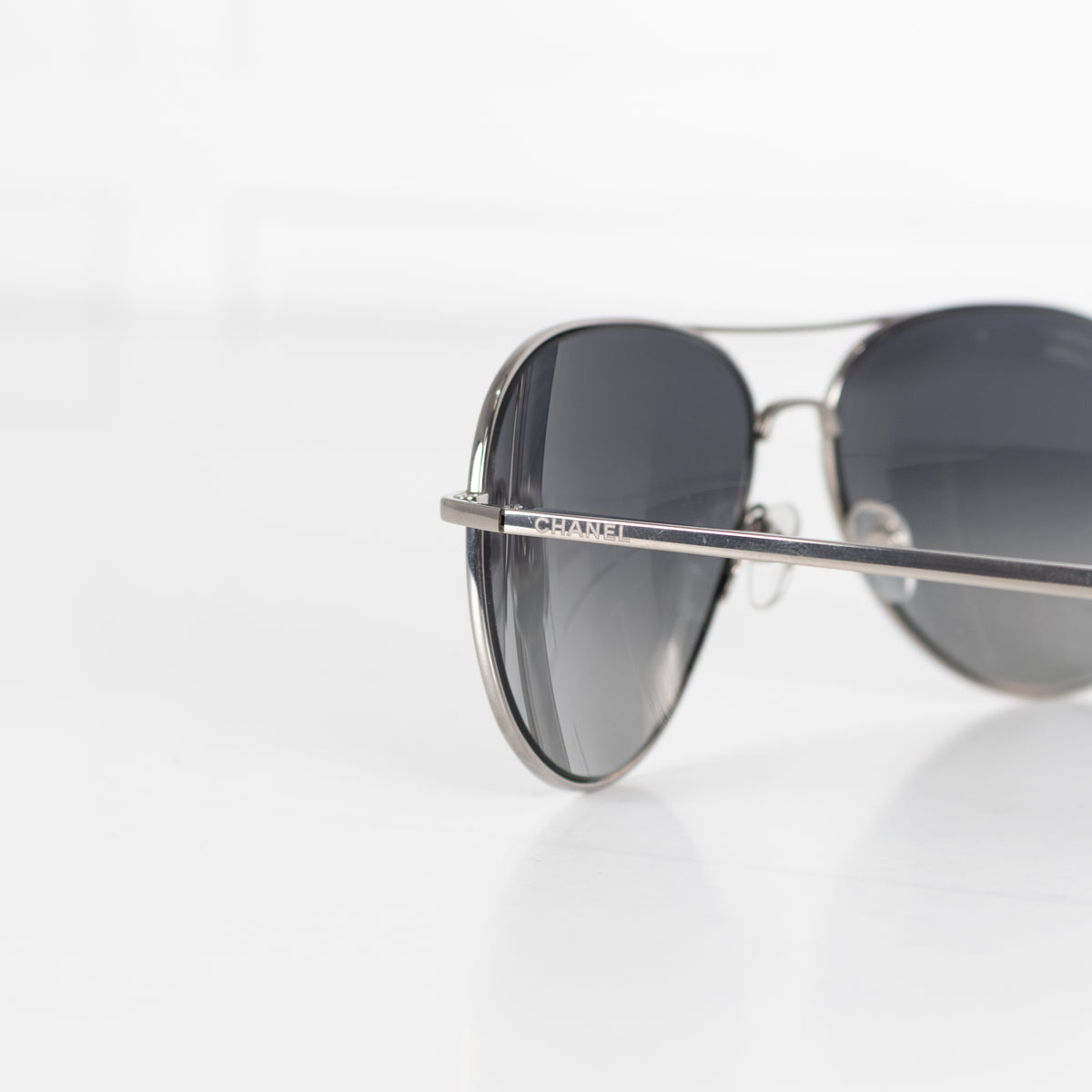 Chanel Aviator Sunglasses with Leather Arms