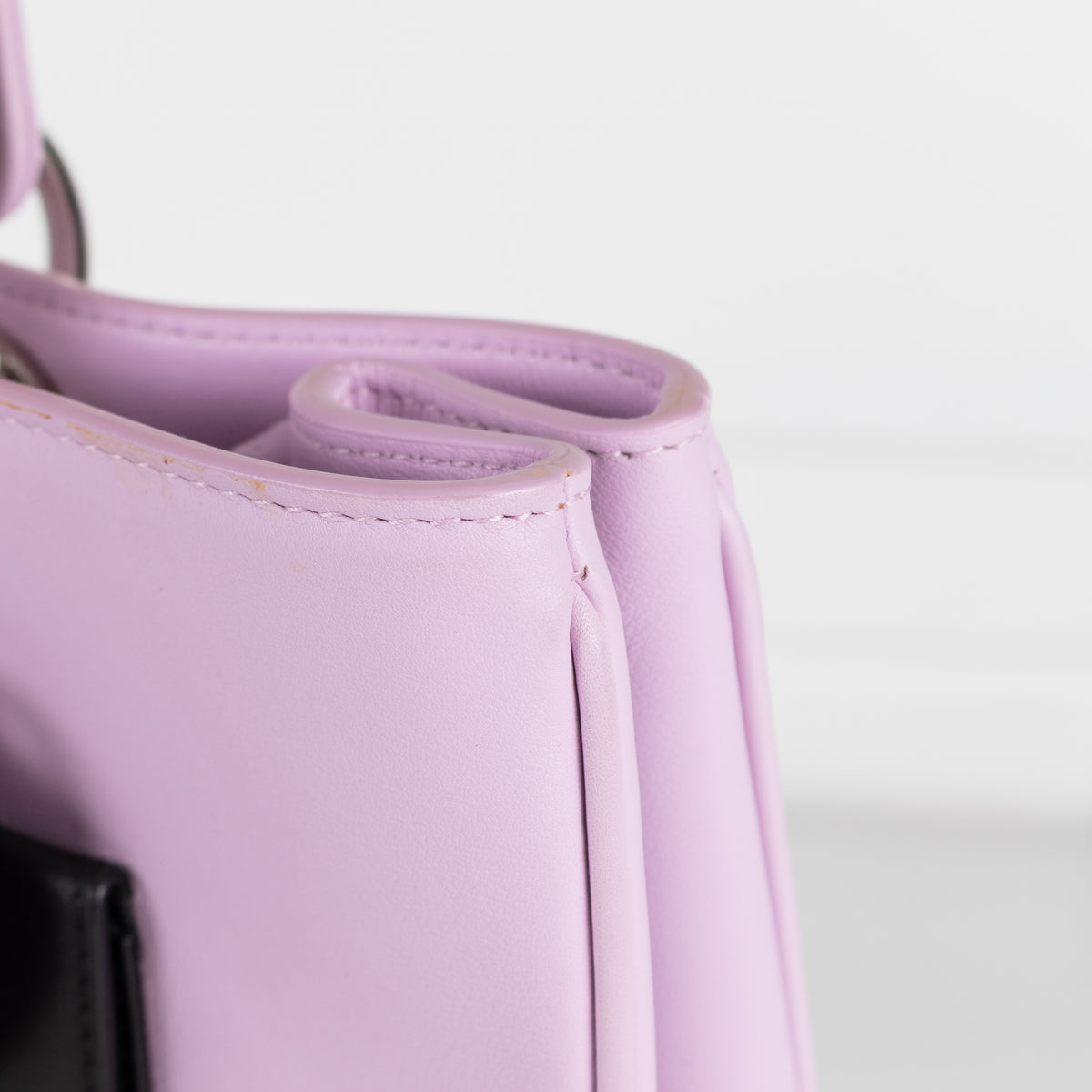 Christian Dior Lilac Diorissimo Pocket Tote Bag With Green Pocket
