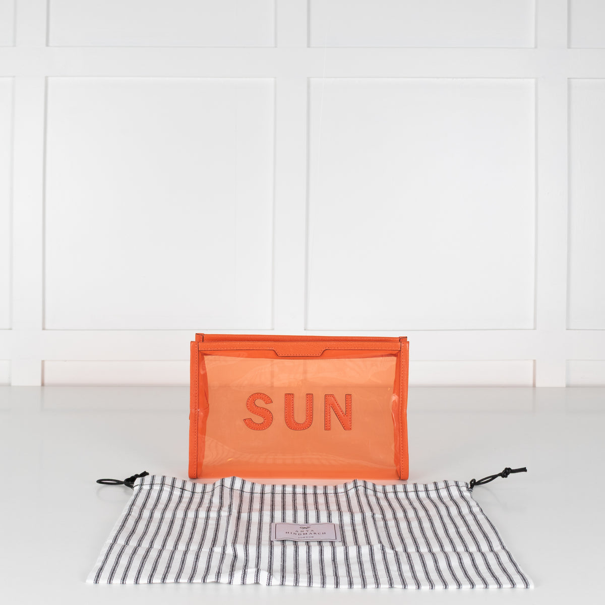 Anya Hindmarch Orange Sun Wash Bag