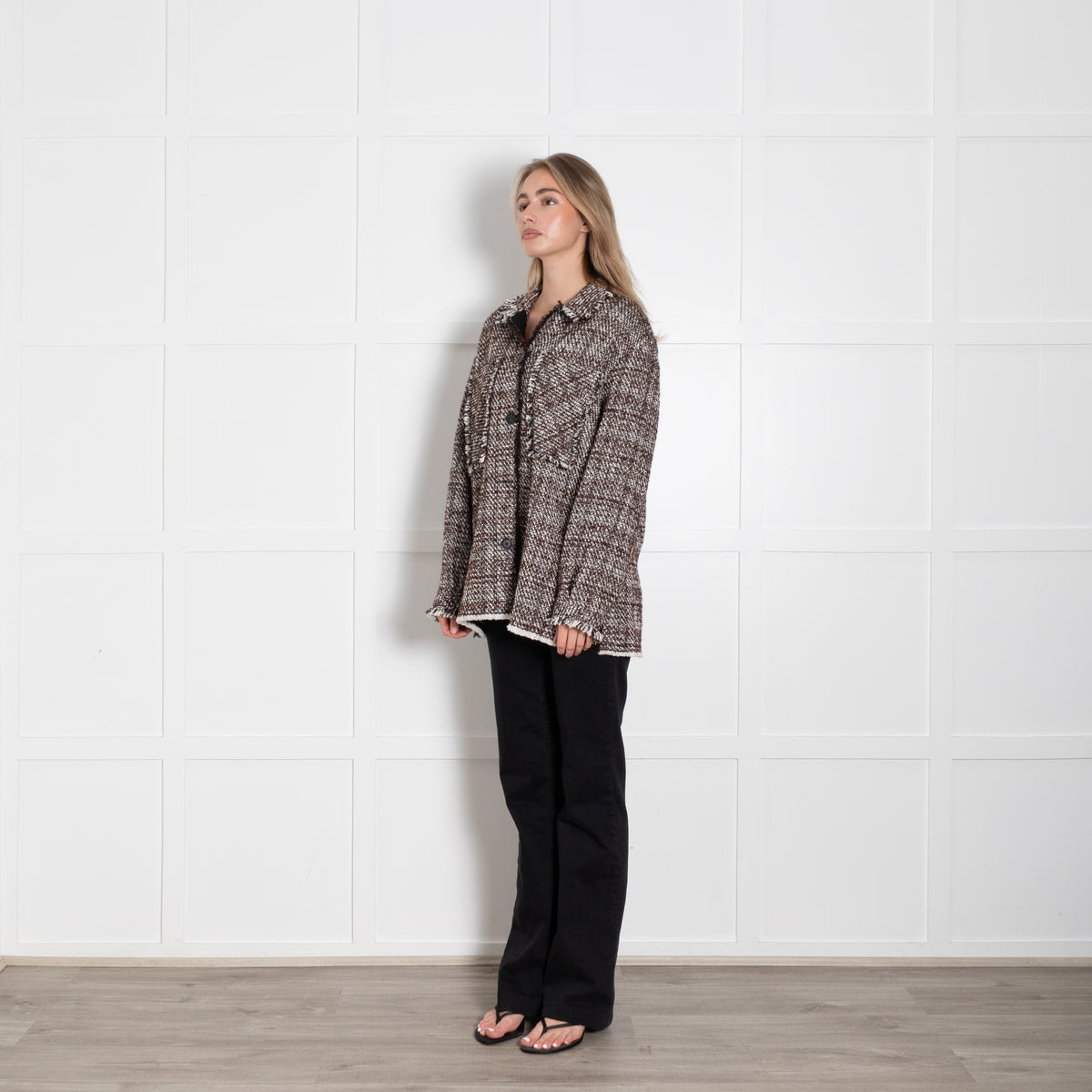 Riani Brown Tweed Shacket