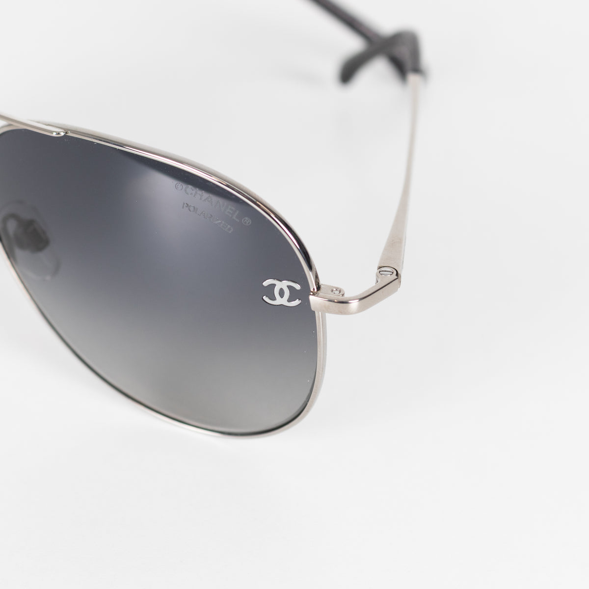 Chanel Aviator Sunglasses with Leather Arms