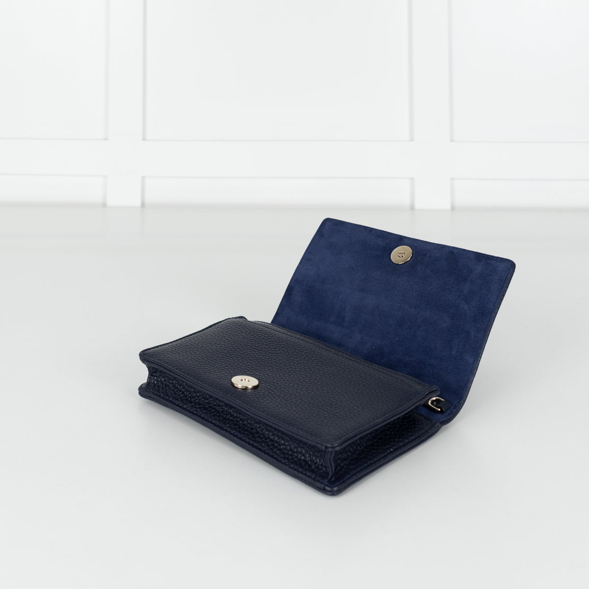 Dior Navy Cannage Diorama Wallet with Chain