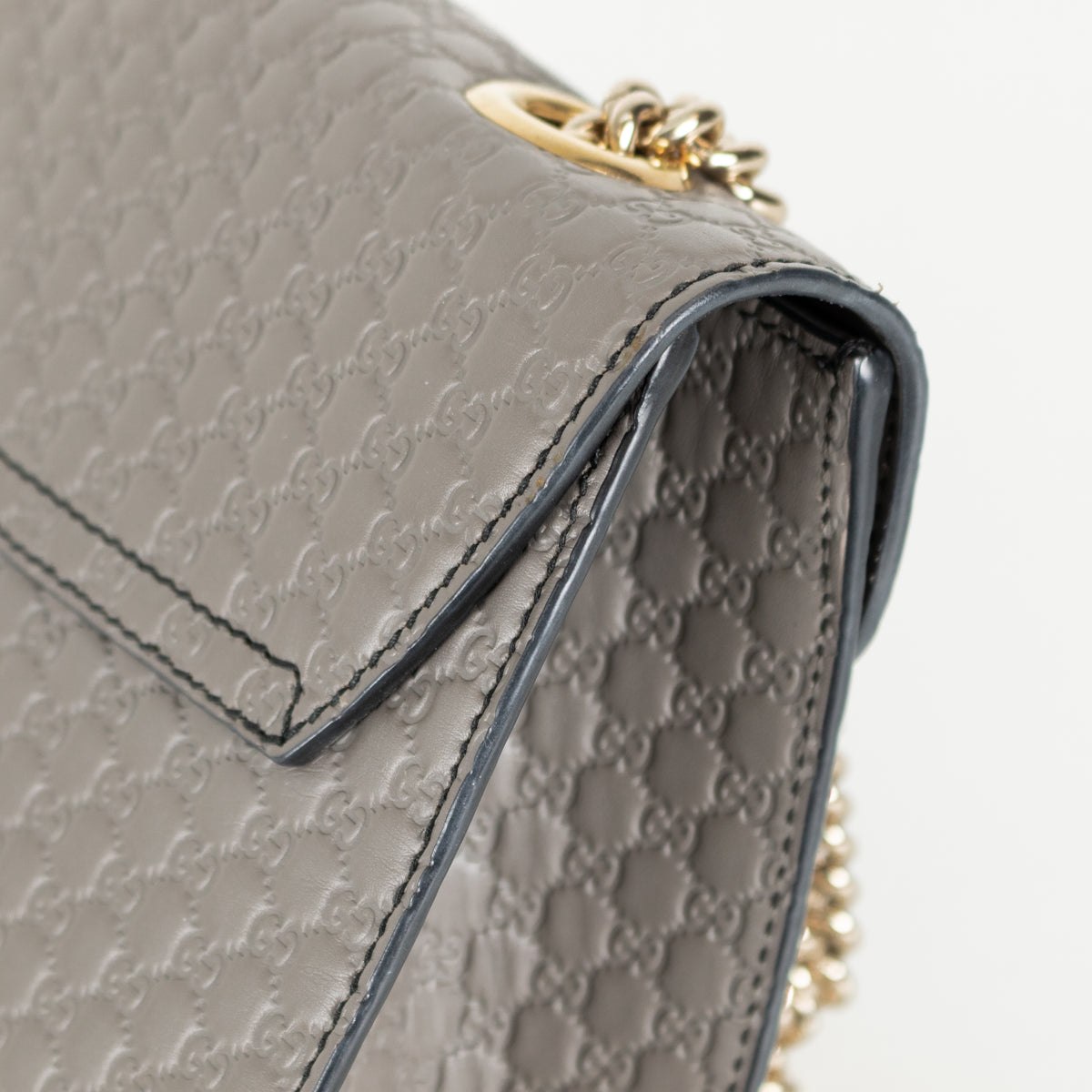 Gucci Grey Guccissima Leather Emily Medium Shoulder Bag