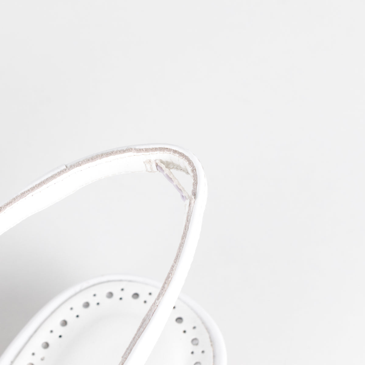 Manolo Blahnik Didion White Patent Leather Slingback Flats