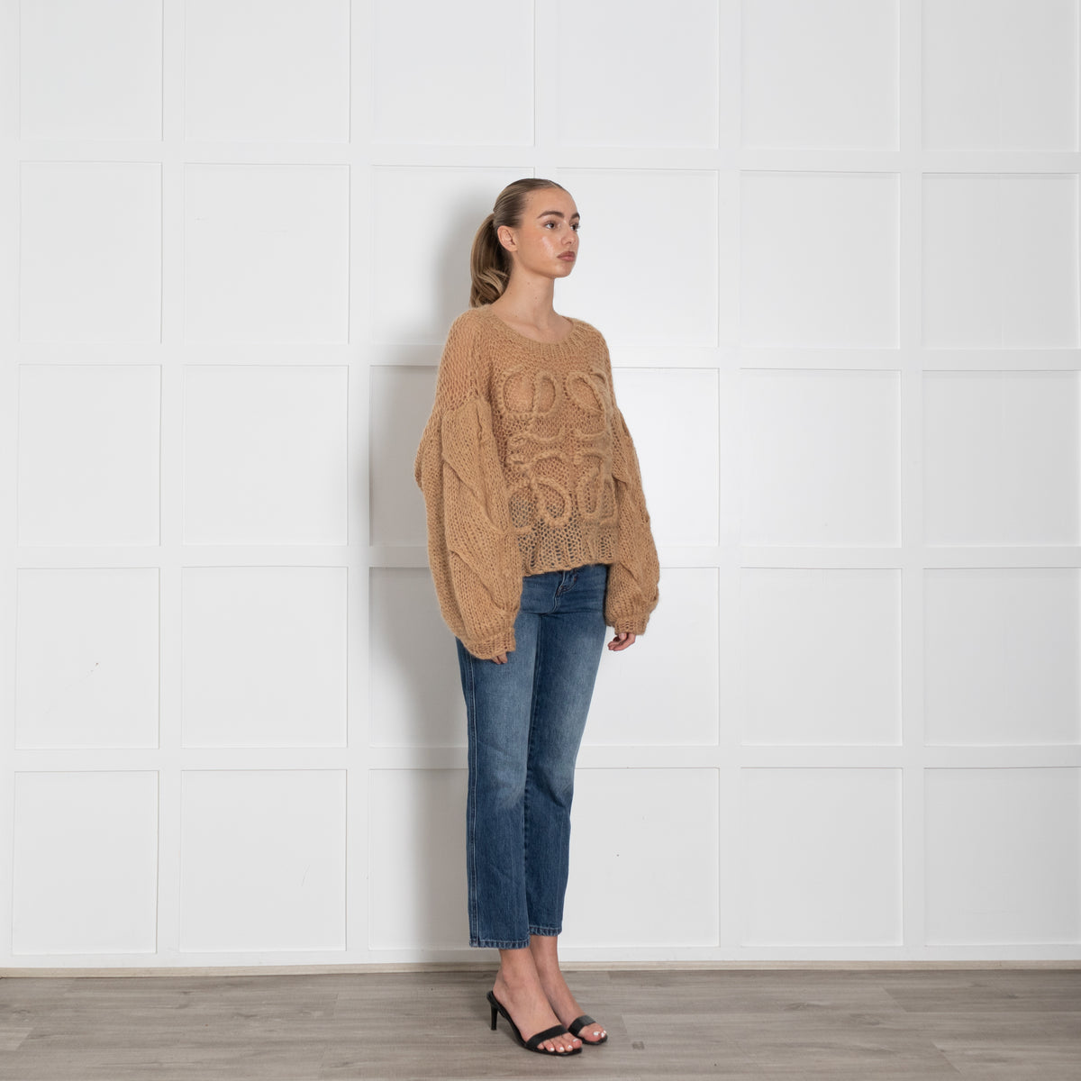 Loewe Tan Mohair Wool Blend Oversized Jumper