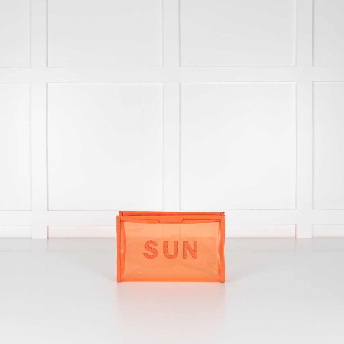 Anya Hindmarch Orange Sun Wash Bag