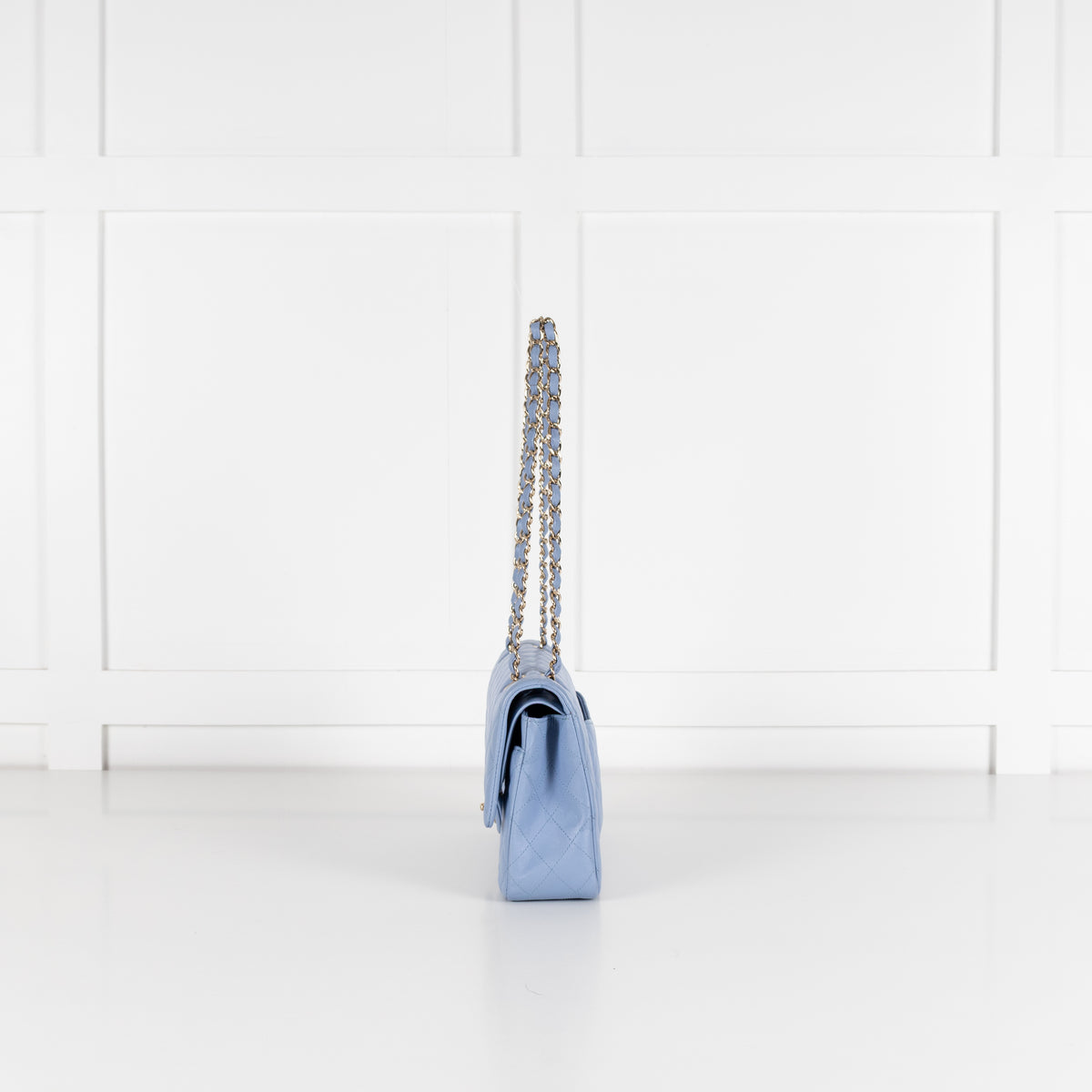 Chanel Pale Blue Lambskin Medium Double Flap Bag