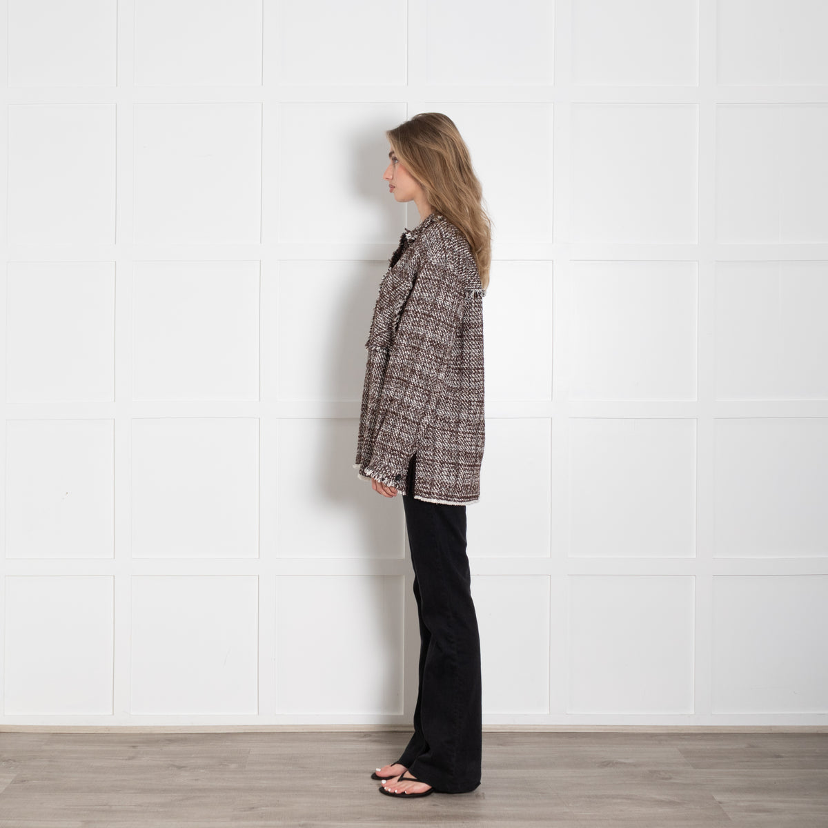 Riani Brown Tweed Shacket