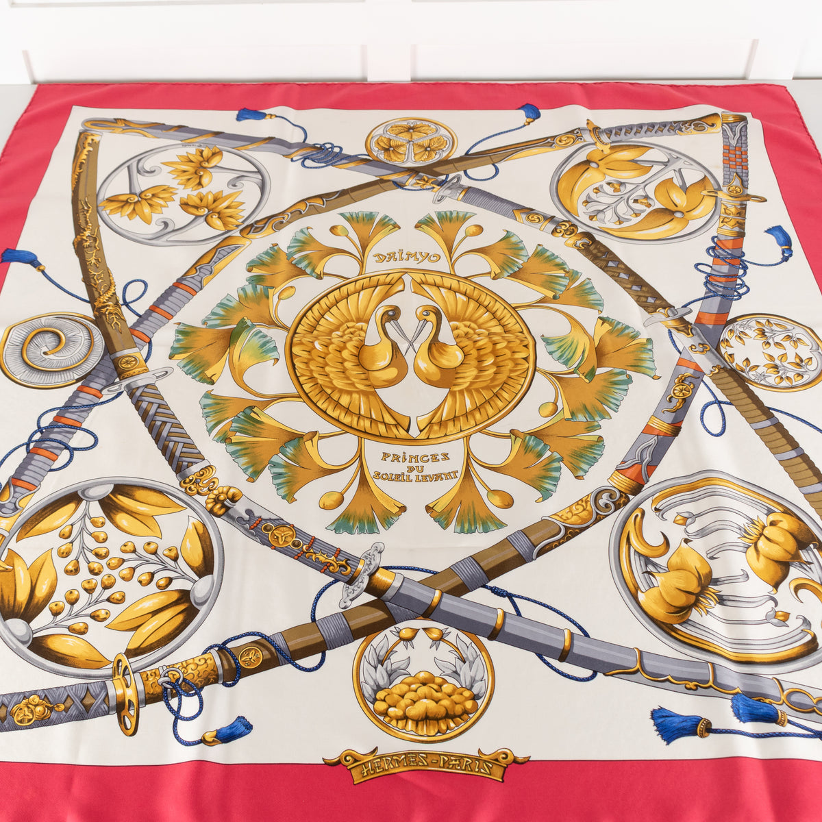 Hermes Silk 'Daimyo - Princes du Soleil Levant' Multicoloured Scarf