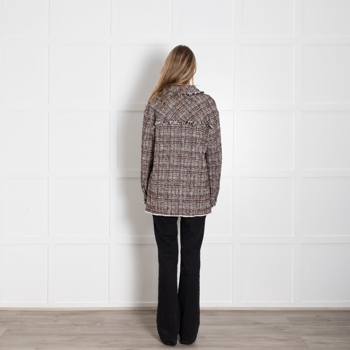 Riani Brown Tweed Shacket