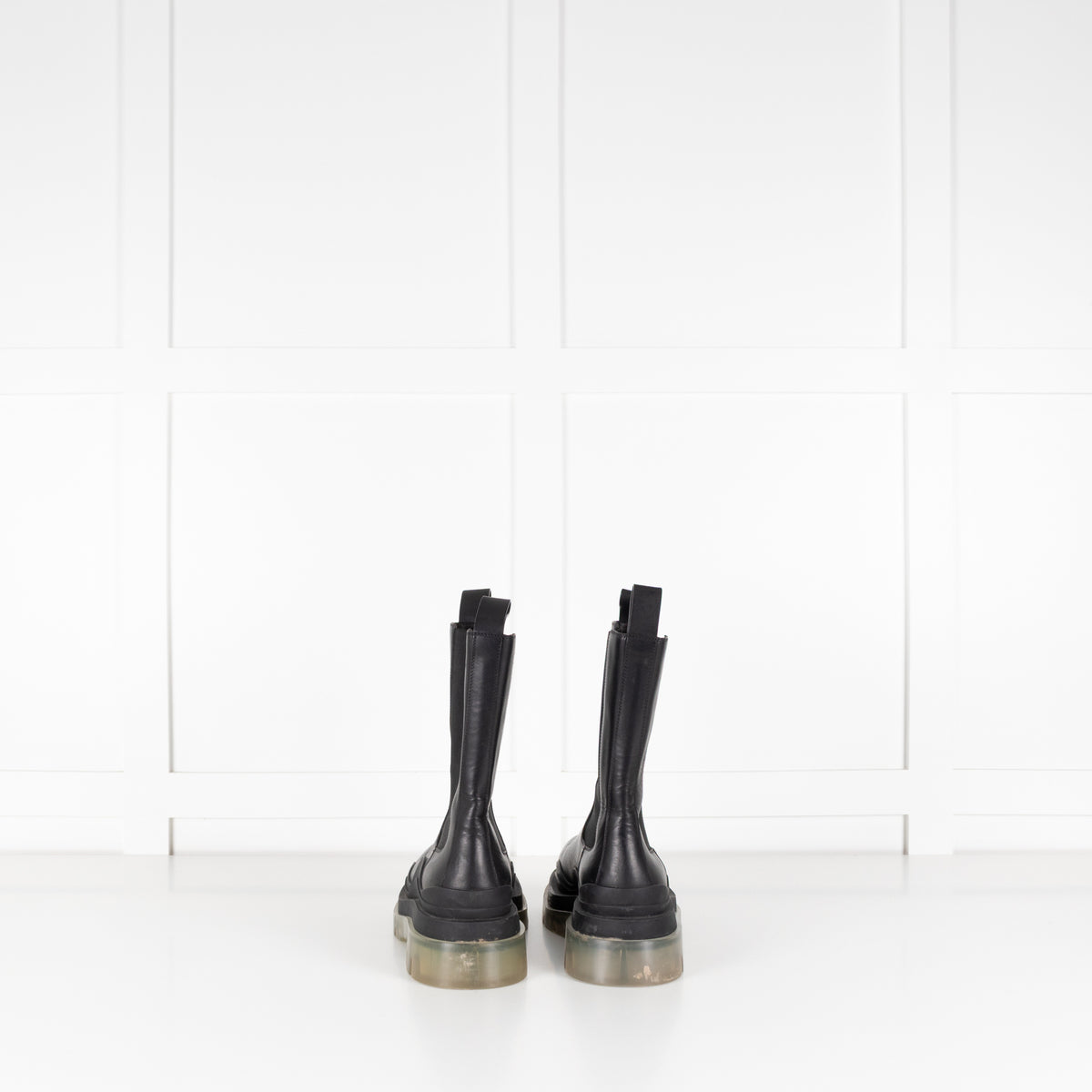 Bottega Veneta Black Tire Chelsea Boots