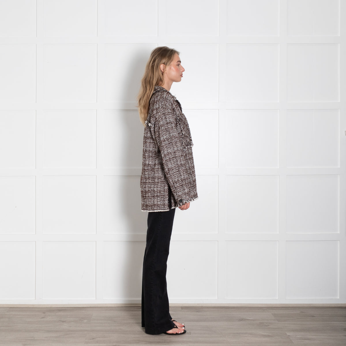 Riani Brown Tweed Shacket