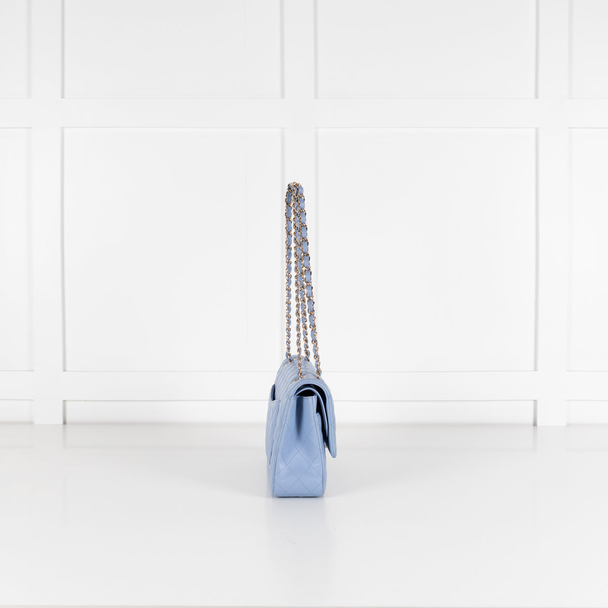 Chanel Pale Blue Lambskin Medium Double Flap Bag